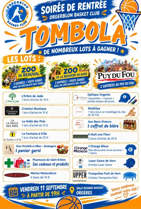 Tombola de la soirée de rentrée